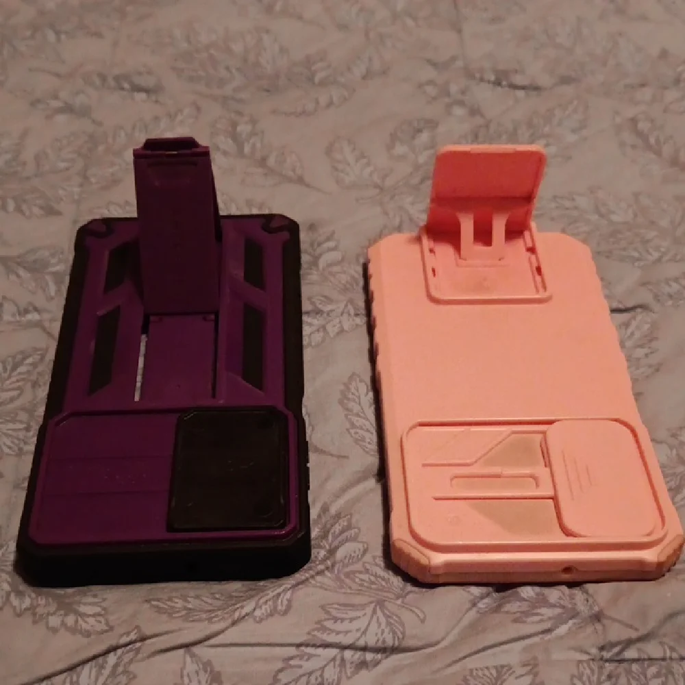 Samsung Galaxy A15 Purple and Pink Rugged Phone Cases Set of 2